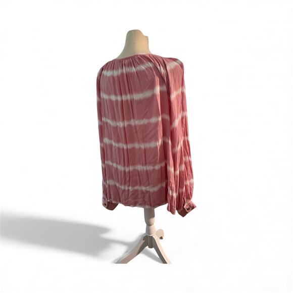 A.N.A Pink & White Tie-Dye Peasant Blouse – Women’s ✨Size XL - Picture 3 of 5